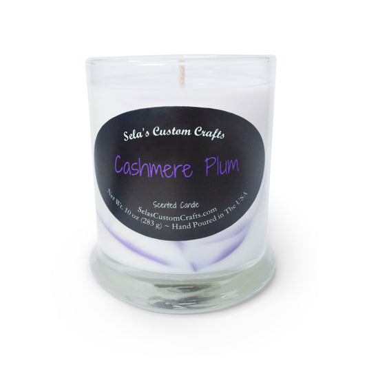 Cashmere Plum Scented Candle - Sela’s Custom Crafts Sela’s Custom Crafts Sela’s Custom Crafts