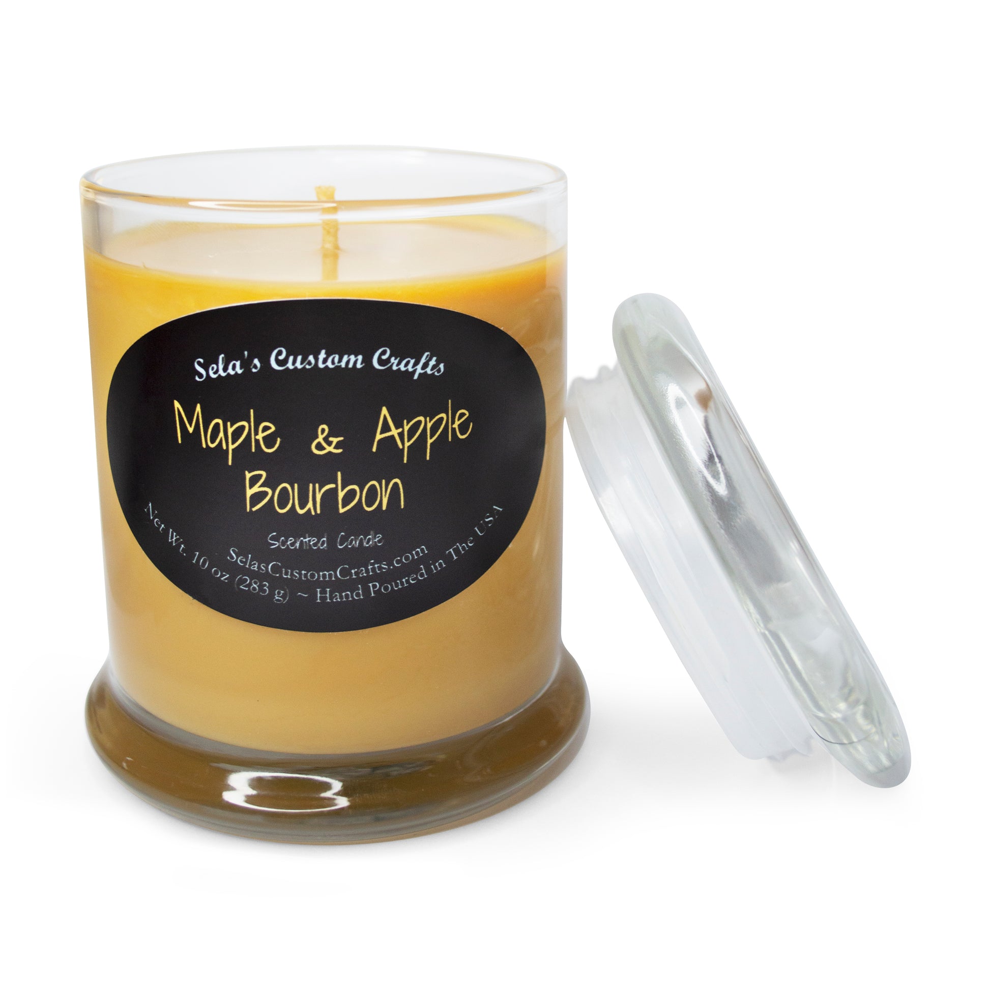 Maple and Apple Bourbon Scented Candle - Sela’s Custom Crafts Sela’s Custom Crafts Sela’s Custom Crafts