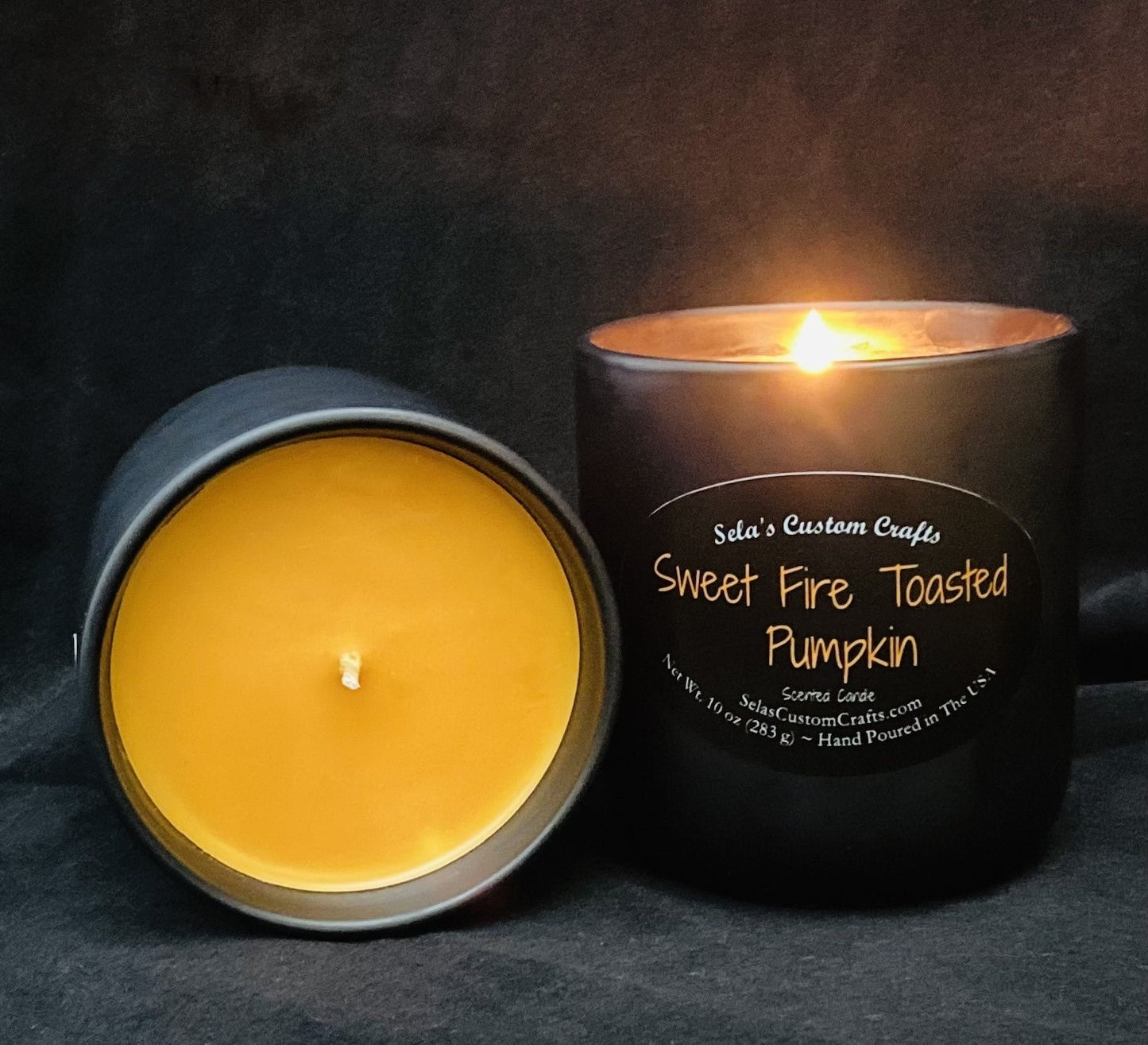 Sweet Fire Toasted Pumpkin Scented Candle - Sela’s Custom Crafts Sela’s Custom Crafts Sela’s Custom Crafts